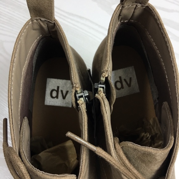 DV TERRI Wedge Lace-Up Ankle Booties Faux Suede - Picture 6 of 8